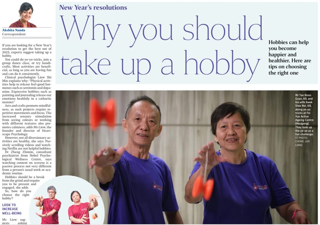 The Straits Times article "Why you should take up a hobby"